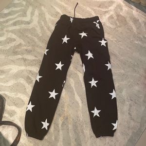 starfit black and white star sweatpants!!